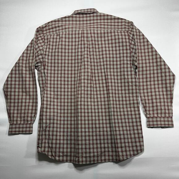 Cinch Men's Long Sleeve Red White Plaid Western Button Up Shirt - Size 2XL - Picture 3 of 5